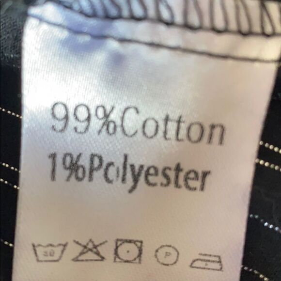 🌸 Black Blouse with Silver Stripes-M - Picture 7 of 7